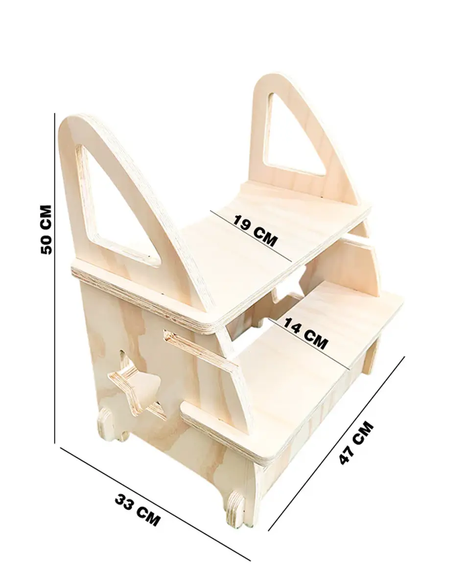 Banquito/Piso de Altura Montessori de Madera para Niños 4