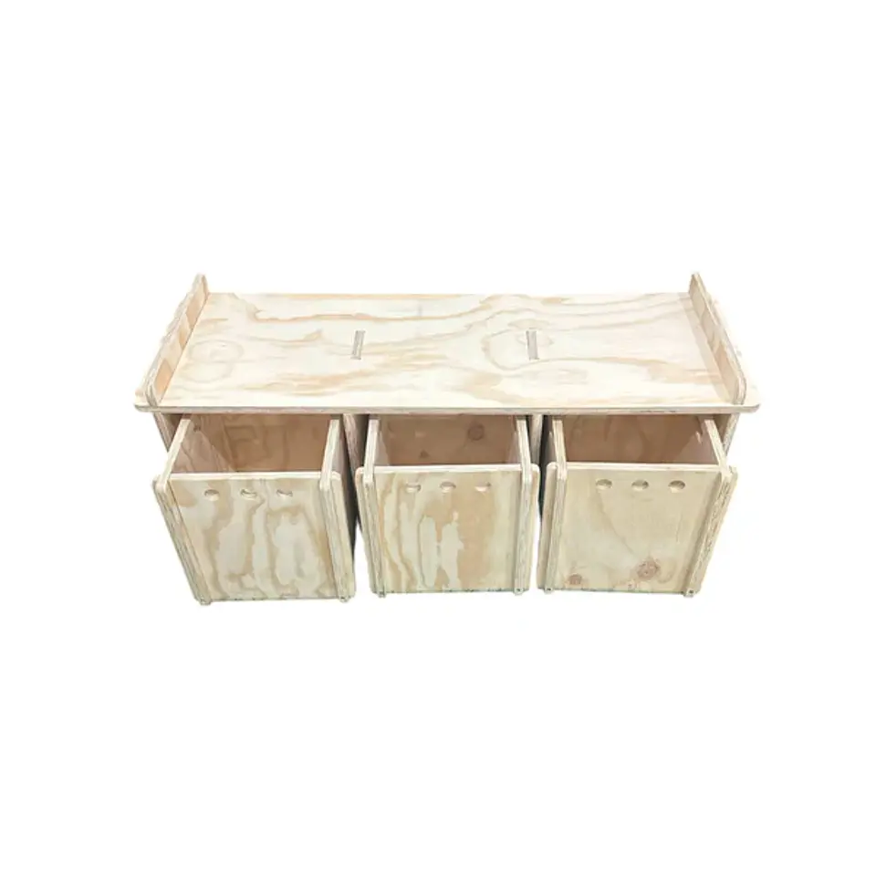 Organizador Montessori de Madera con Ruedas 3