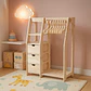 Clóset Montessori de Madera con 6 Colgadores - Miniatura 1