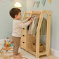 Clóset Montessori de Madera con 6 Colgadores - Miniatura 3