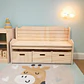 Banco Organizador Montessori de Madera para Niños con 3 Cajones - Miniatura 1