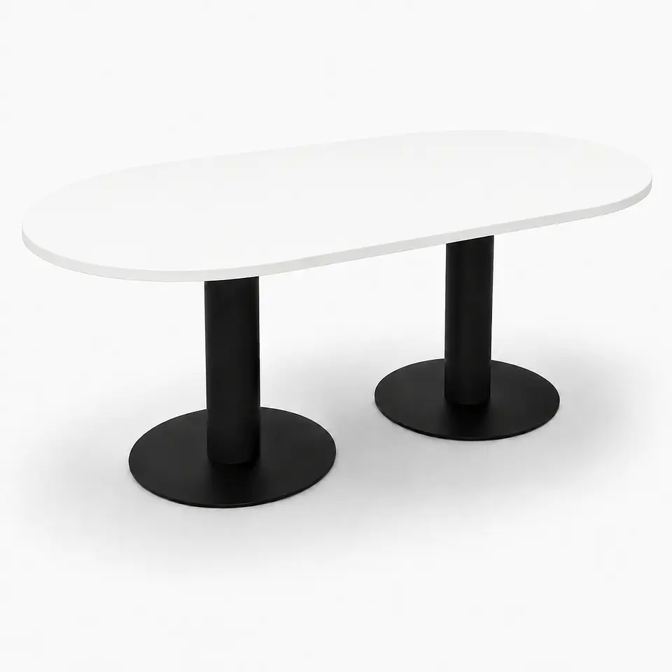 Mesa de reunión ovalada 200x80 cm  7
