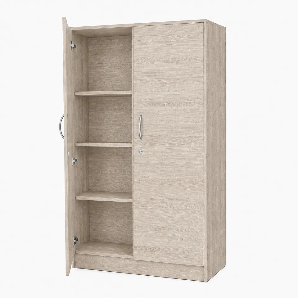 Estante melamina 4 repisas con puertas  5