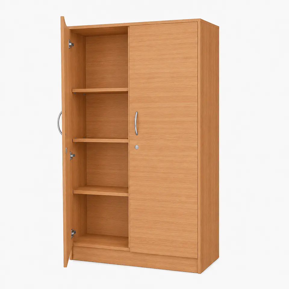 Estante melamina 4 repisas con puertas  6