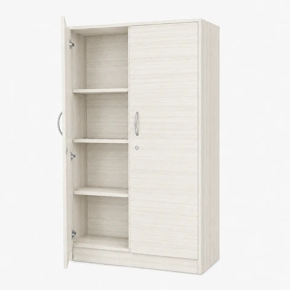 Estante melamina 4 repisas con puertas  7