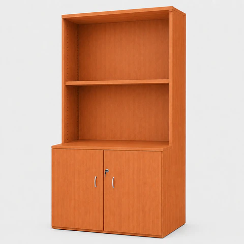 Biblioteca melamina con base dos puertas 