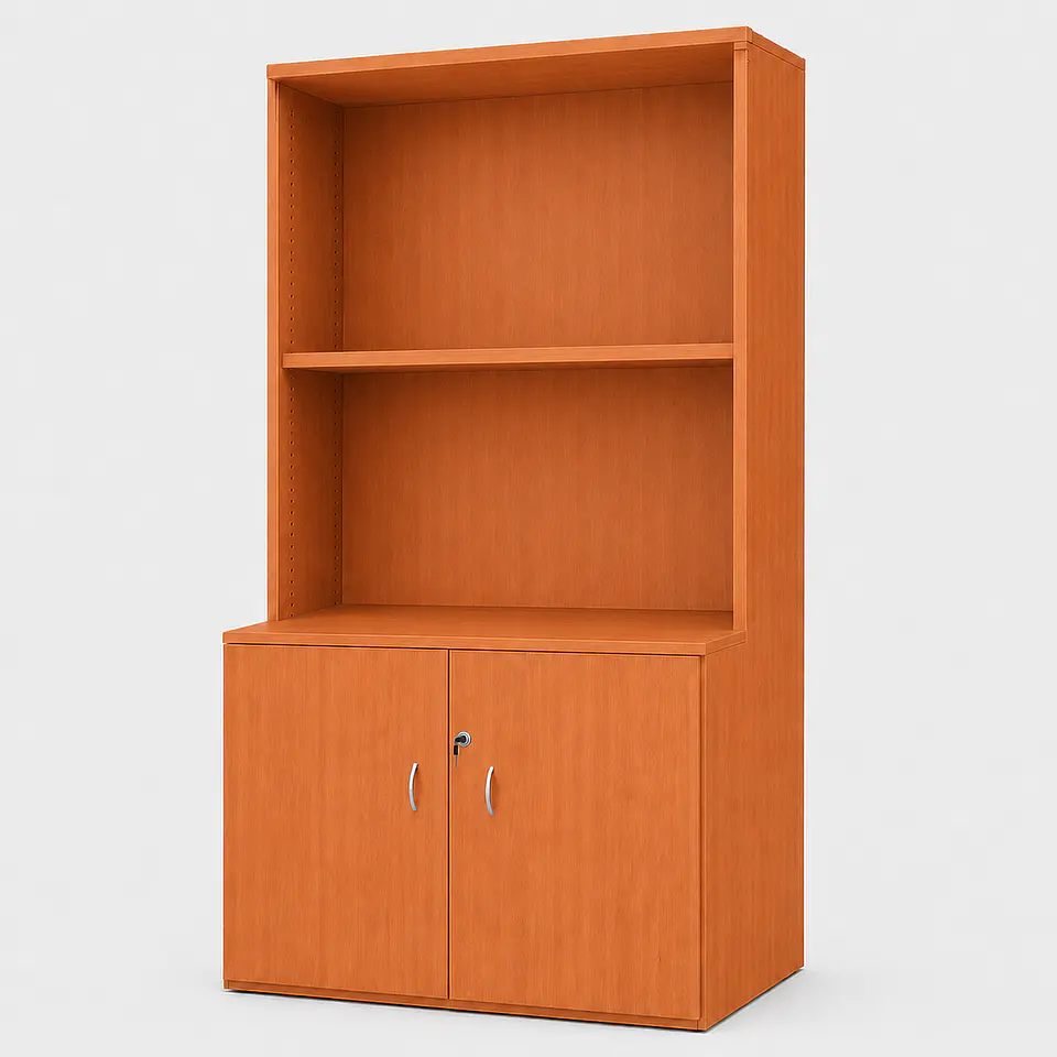 Biblioteca melamina con base dos puertas  1