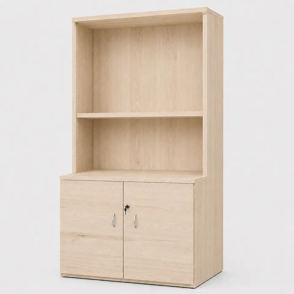 Biblioteca melamina con base dos puertas  4
