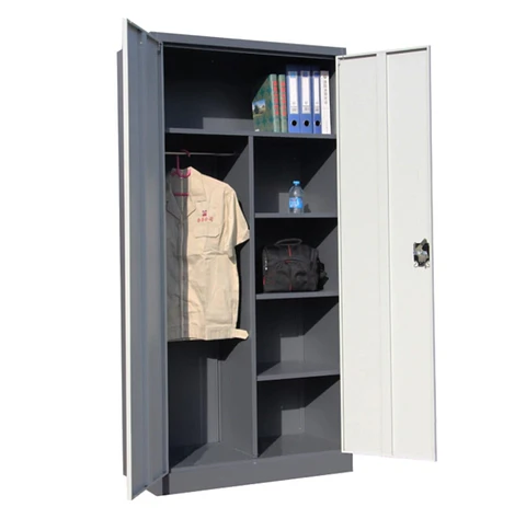  Armario de acero 90x40x185 cm. 6 espacios. 2 cuerpos 2 puertas