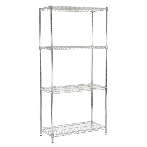  Estante 90x45x180 cm acero cromado prochef. capacidad 480 kg
