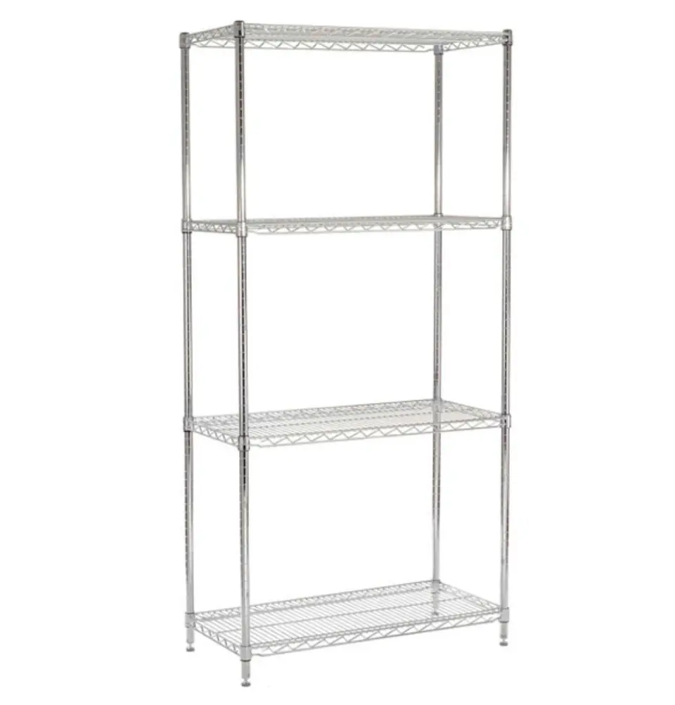 Estante 90x45x180 cm acero cromado prochef. capacidad 480 kg 1