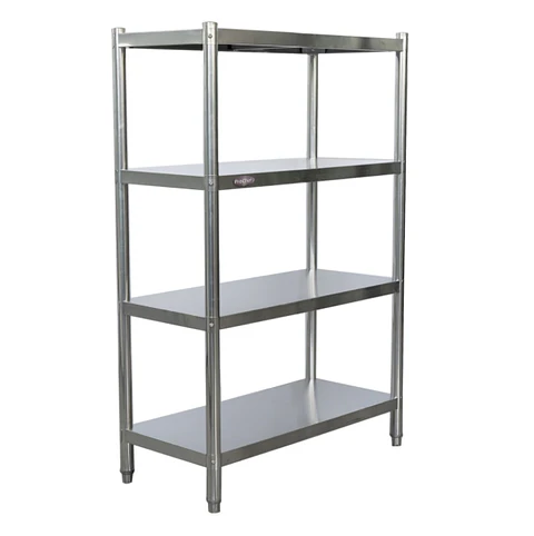  Estante 4 bandejas lisas. 90x50x155 cm. acero inox
