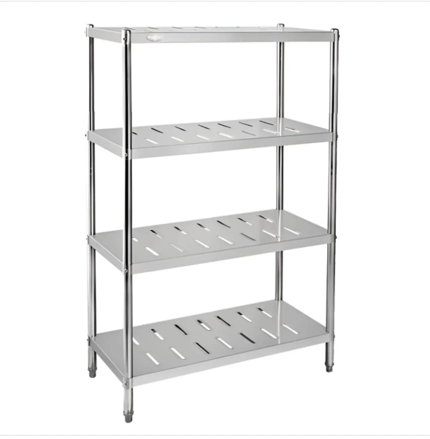  Estante 4 bandejas perforadas 90x50x155 cm. acero inox 1