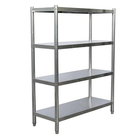  Estante 4 bandejas lisas. 100x50x155 cm. acero inox