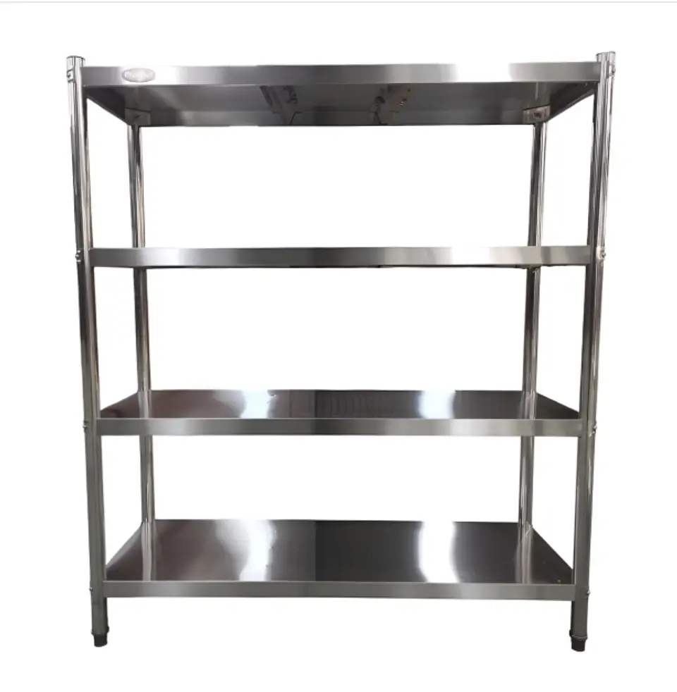 Estante 4 bandejas lisas. 120x50x155 cm. acero inox 1