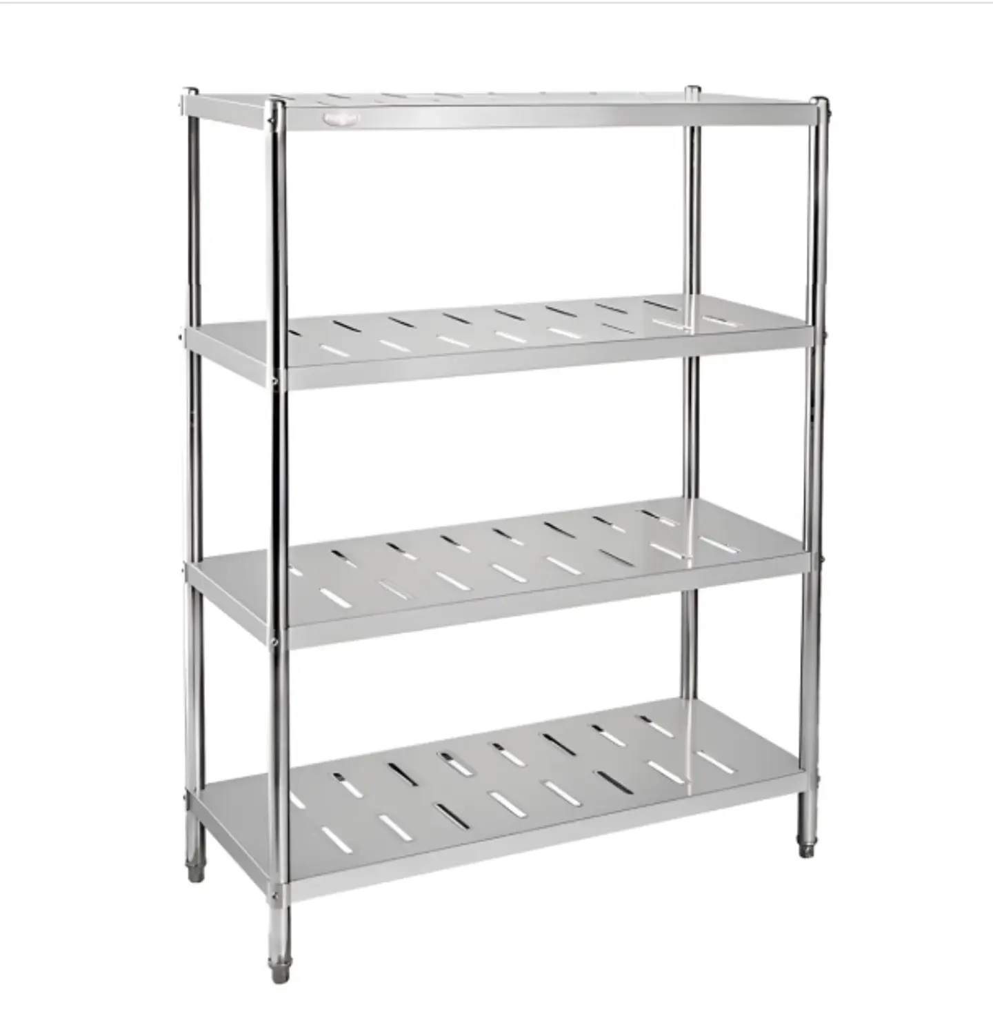  Estante 4 bandejas perforadas 100x50x155 cm. acero inox 1