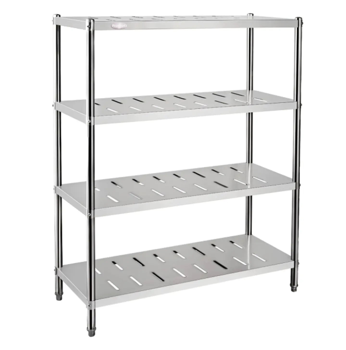 Estante 4 bandejas perforadas 120x50x155 cm. acero inox 1