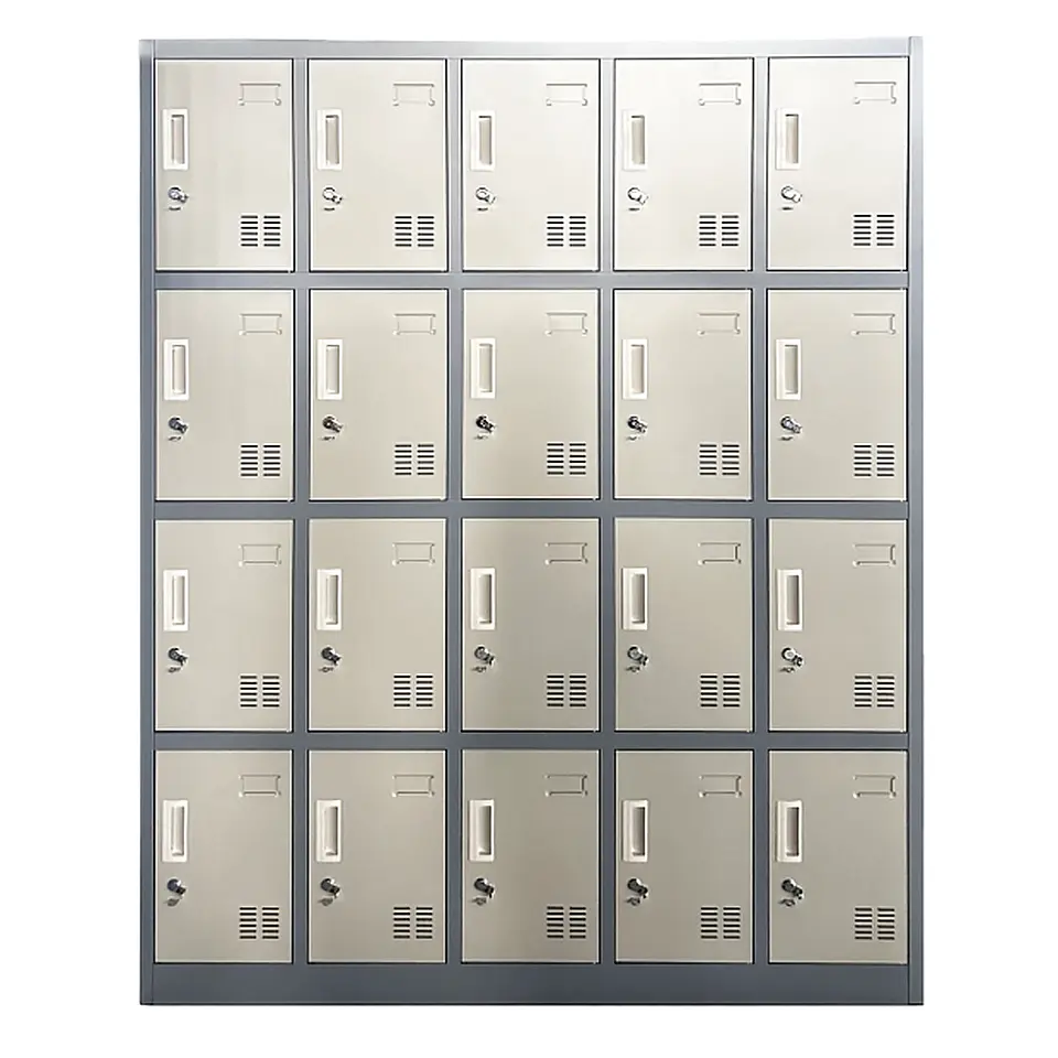Locker casillero metálico 5 cuerpos 20 puertas 2