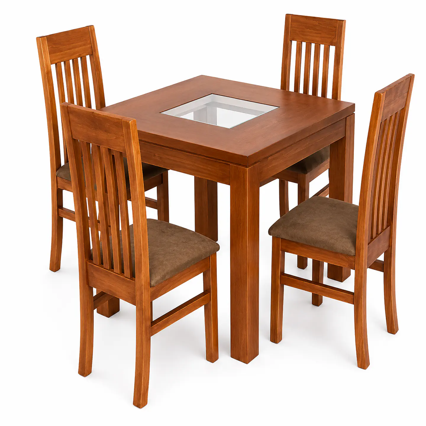 Juego comedor 4 sillas Coliseo Nogal 1