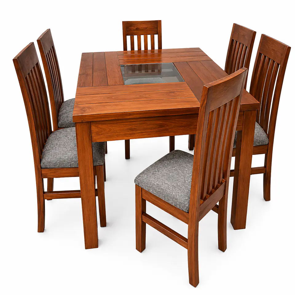 Juego comedor 6 sillas Colosal Koliat miel 1