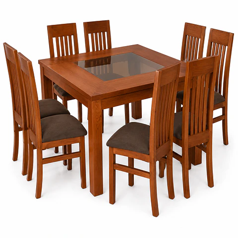Juego comedor 8 sillas Coliseo Koliat Nogal