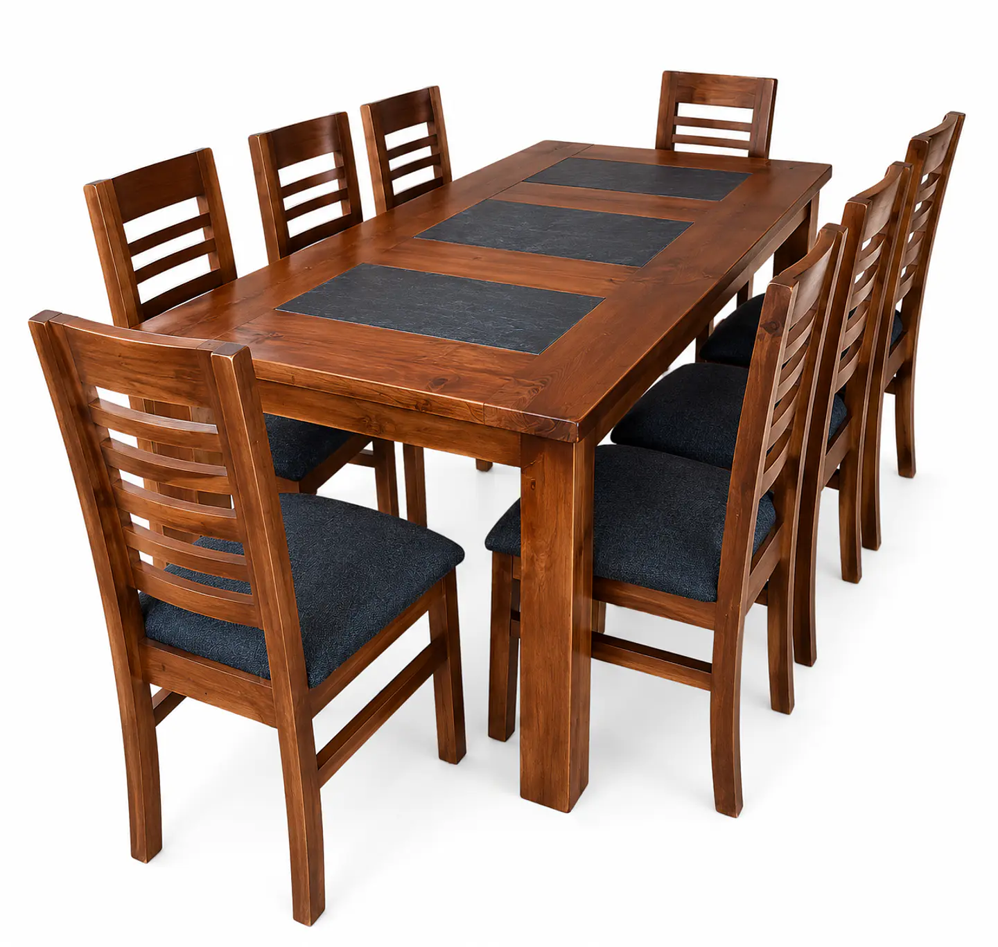 Juego comedor 8 sillas Florencia cerámica gris Caramelo 1