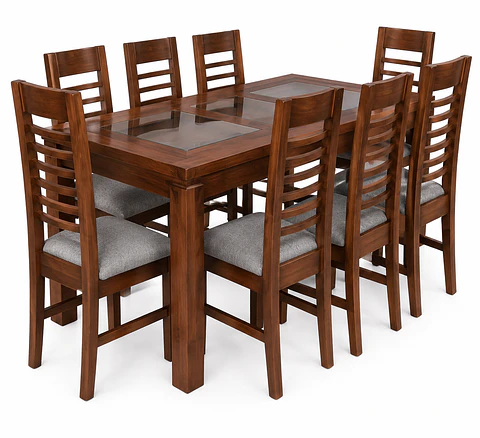 Juego comedor 8 sillas Florencia Koliat nogal