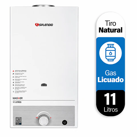 Calefont 11 litros Gas licuado Tiro natural Splendid