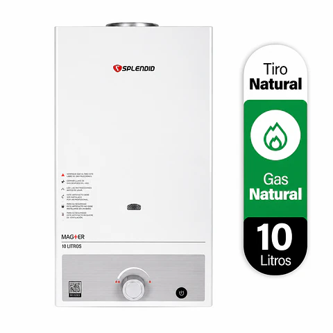 Calefont 10 litros Gas natural Tiro natural Splendid