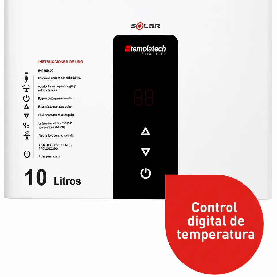 Calefont 10 litros Gas licuado Cámara estanca Splendid 2