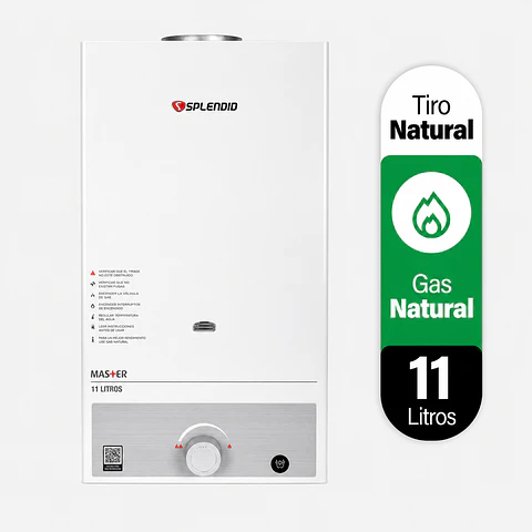 Calefont 11 litros Gas natural Tiro natural Splendid
