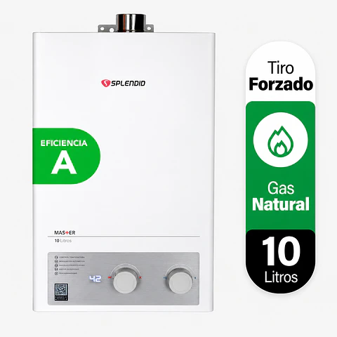 Calefont 10 litros Gas natural Tiro forzado Splendid