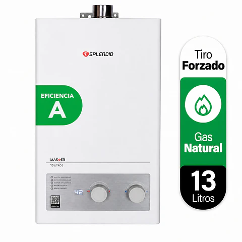 Calefont 13 litros Gas natural Tiro forzado Splendid