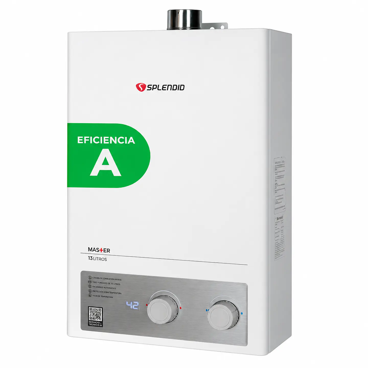 Calefont 13 litros Gas natural Tiro forzado Splendid 2