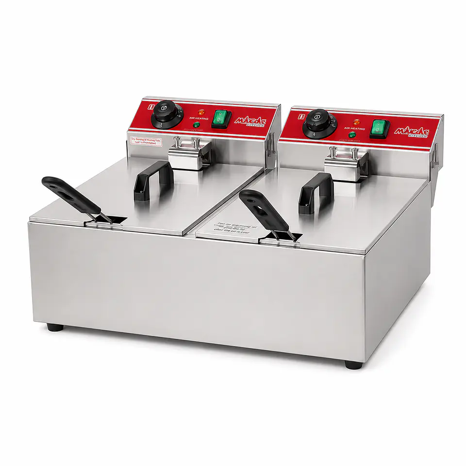 Freidora eléctrica 2 depósitos 2