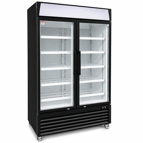 Freezer Vertical 2 Puertas de Vidrio 800 Litros