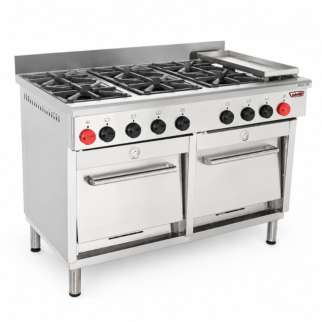 Cocina 6 Pl. + 2 Hornos + Chq. GLP