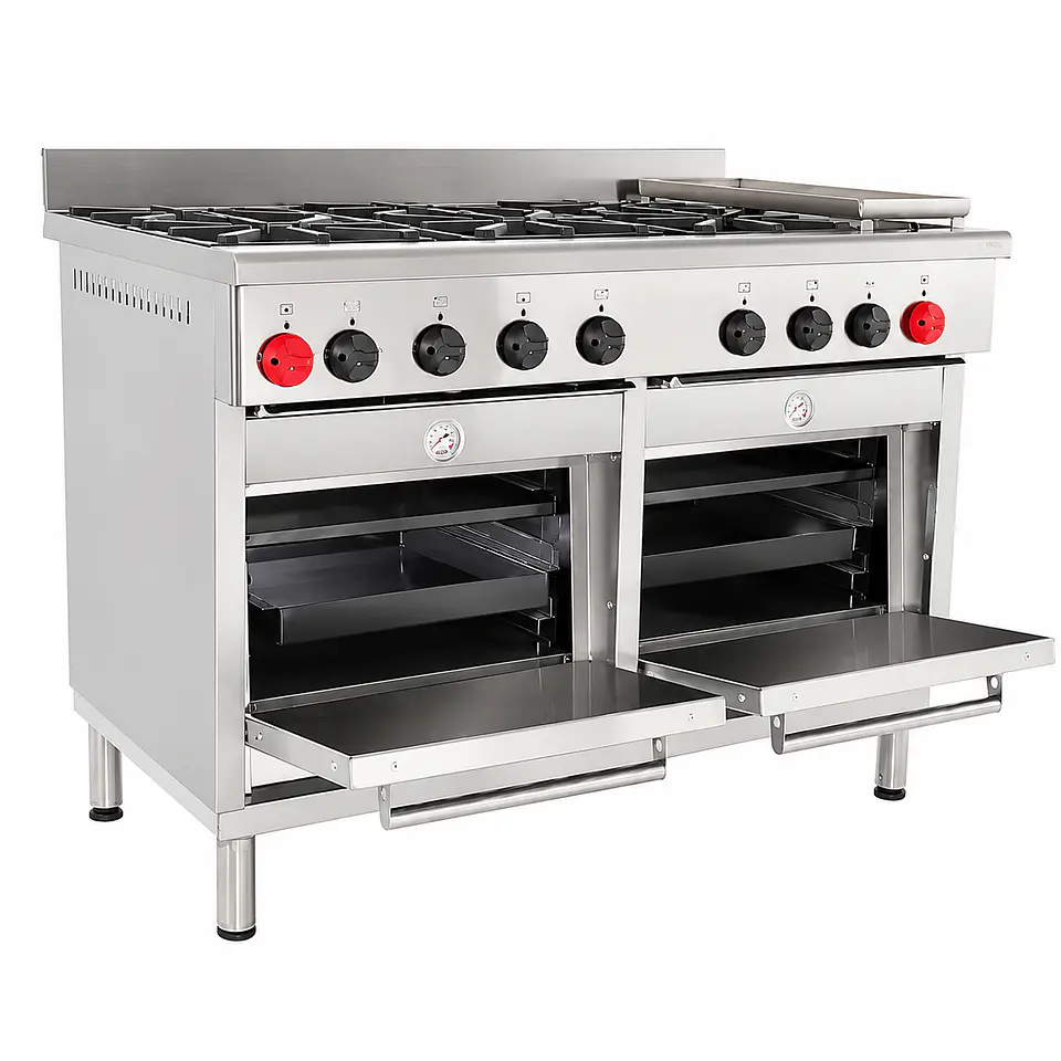 Cocina 6 Pl. + 2 Hornos + Chq. GLP 2
