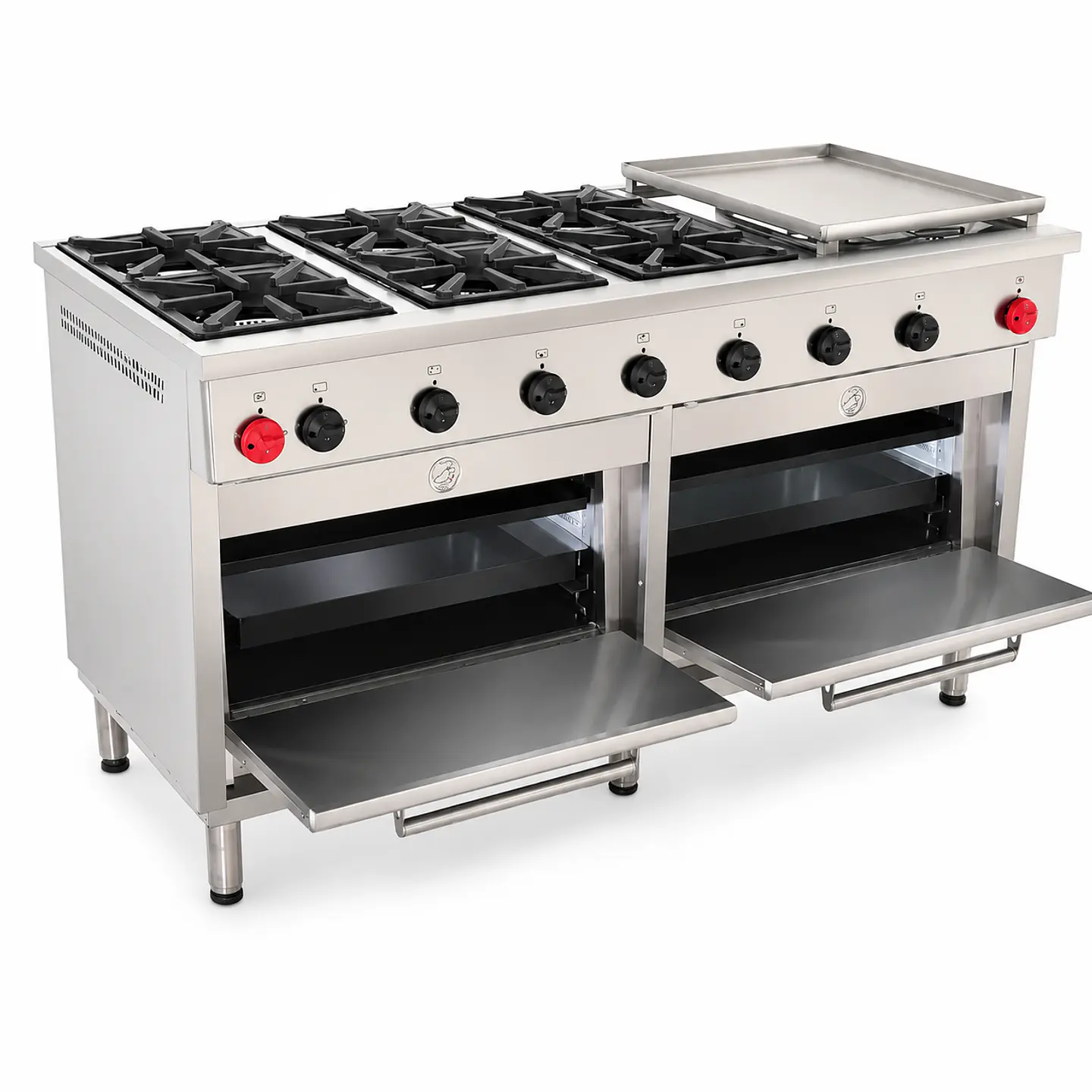 Cocina 6Pl. + 2 Horno + Chq. Grande GN 2