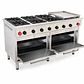 Cocina 6Pl. + 2 Horno + Chq. Grande GN - Miniatura 2