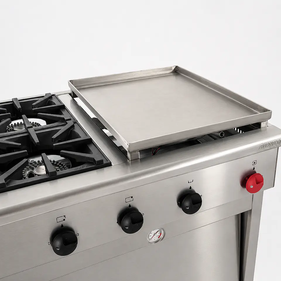 Cocina 6Pl. + 2 Horno + Chq. Grande GN 3