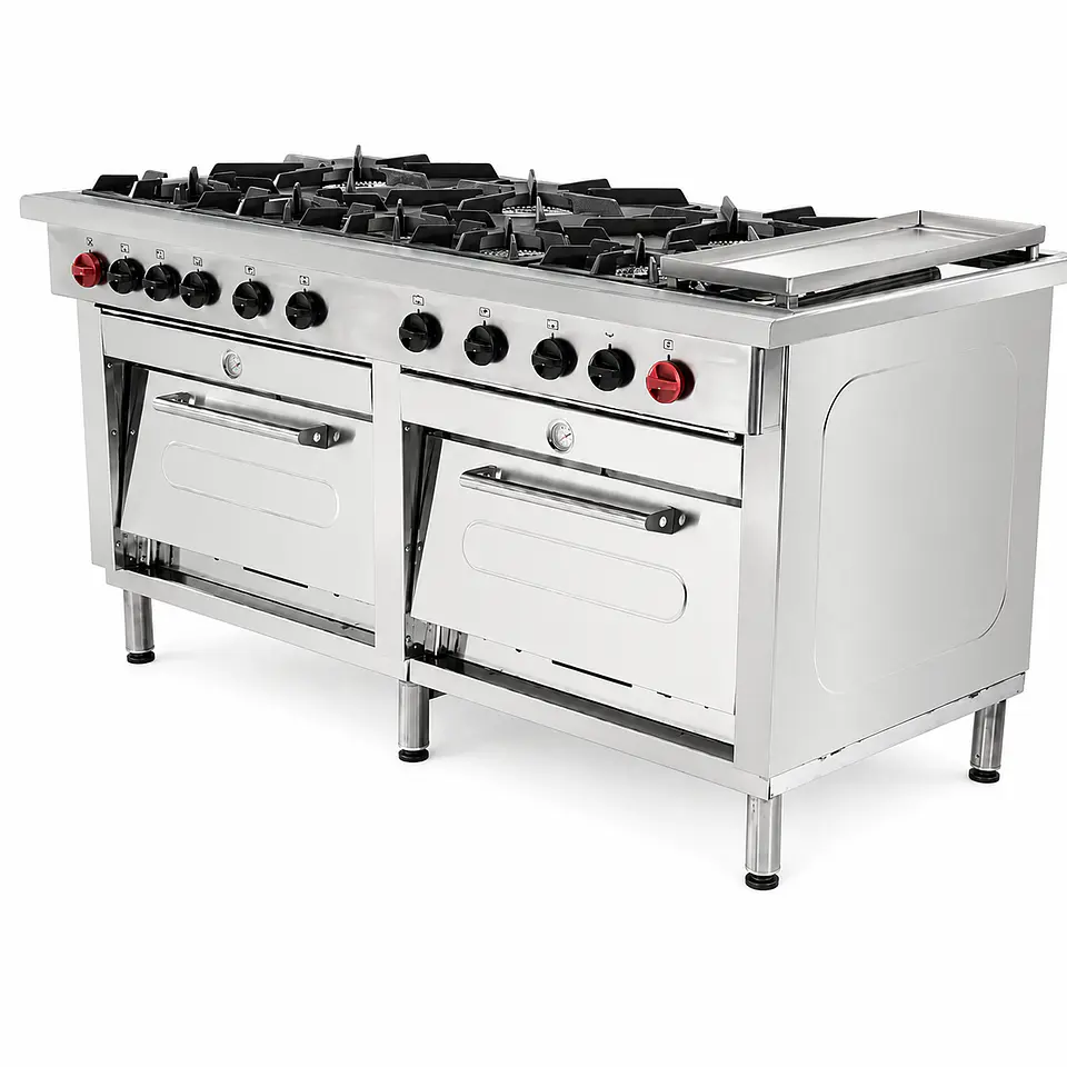 Cocina 8 Pl. + 2 Hornos + Chq. GLP 1