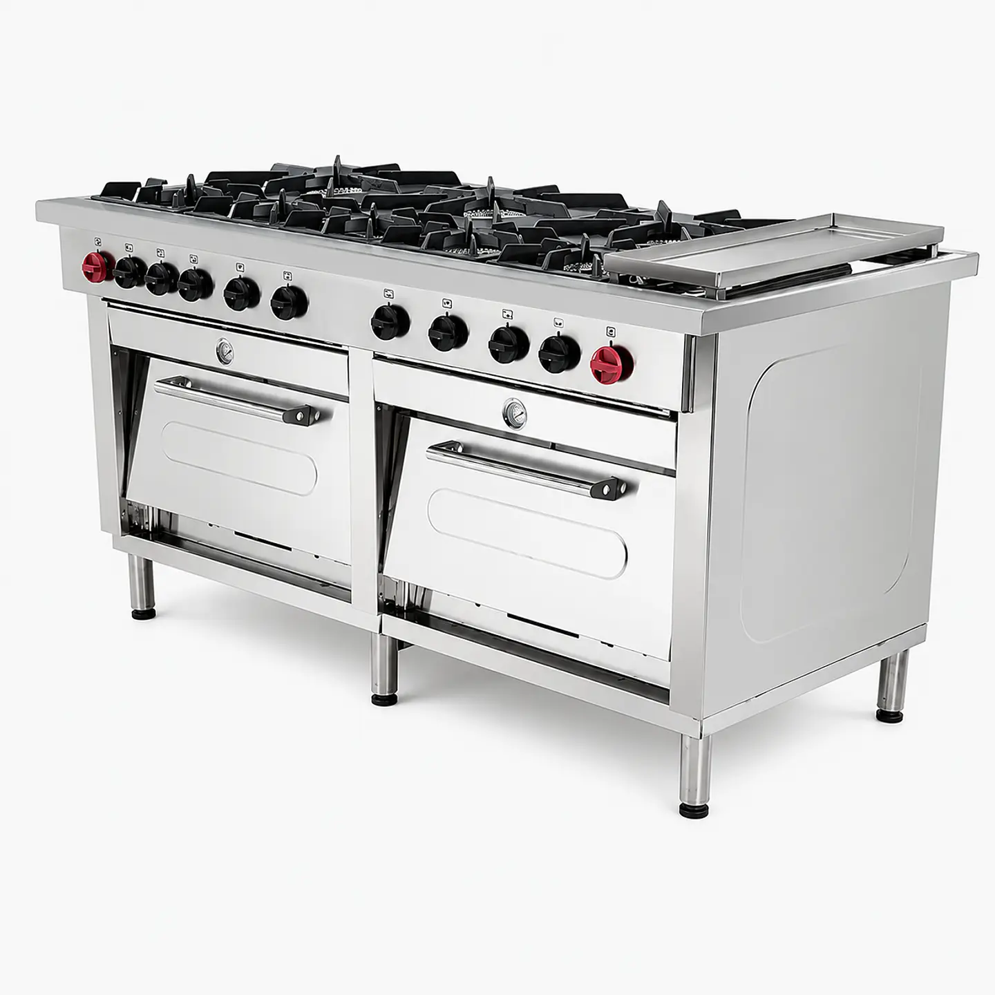 Cocina 8 Pl. + 2 Hornos + Chq. GN 1