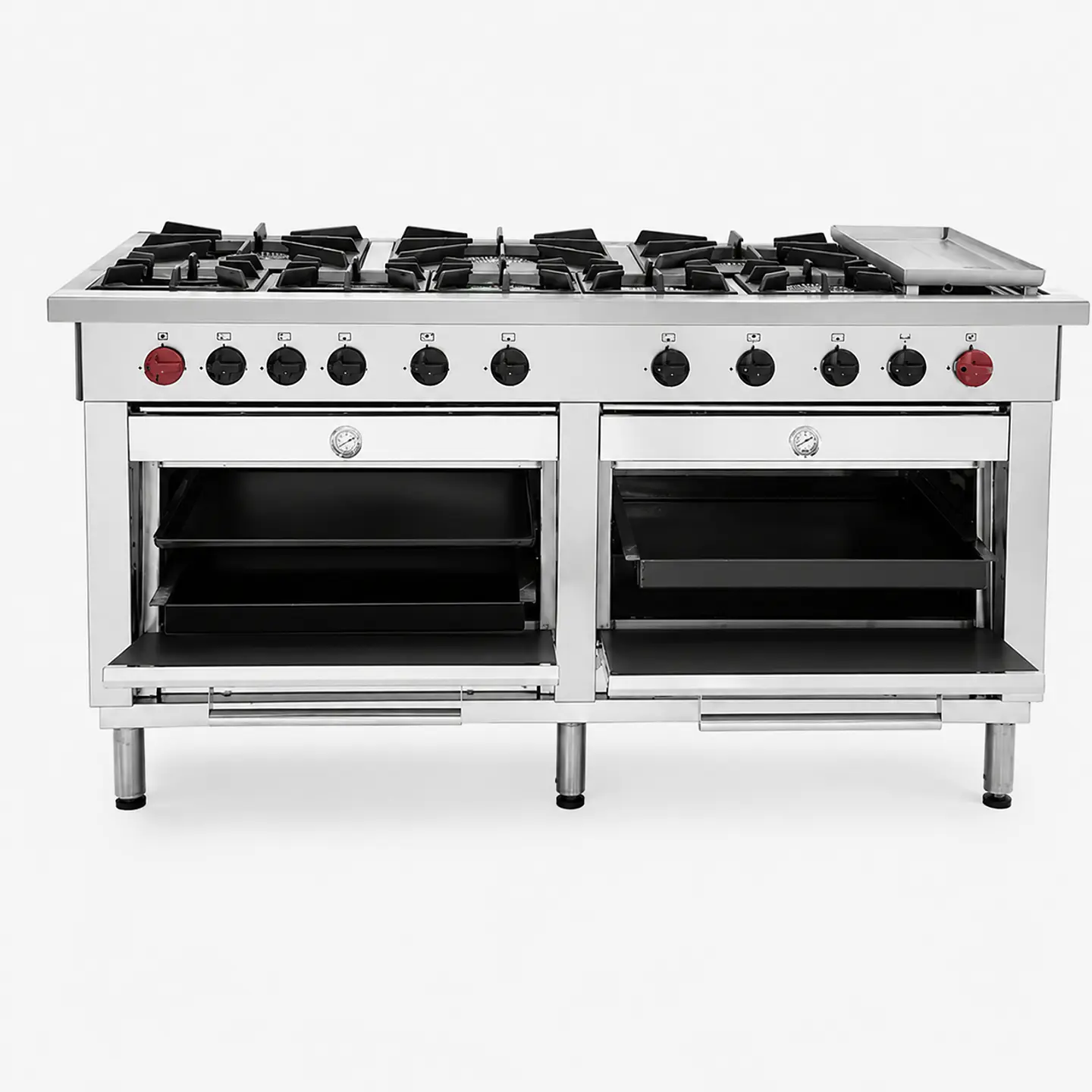 Cocina 8 Pl. + 2 Hornos + Chq. GN 3