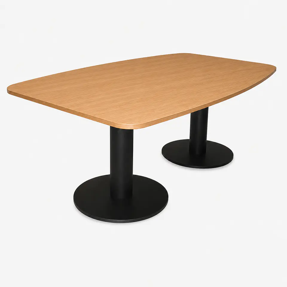 Mesa de reunión pedestal disco 340x120x75 1