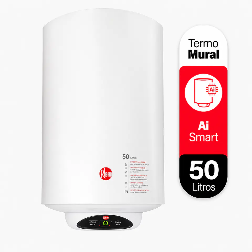 Termo eléctrico mural 50 litros Rheem 1
