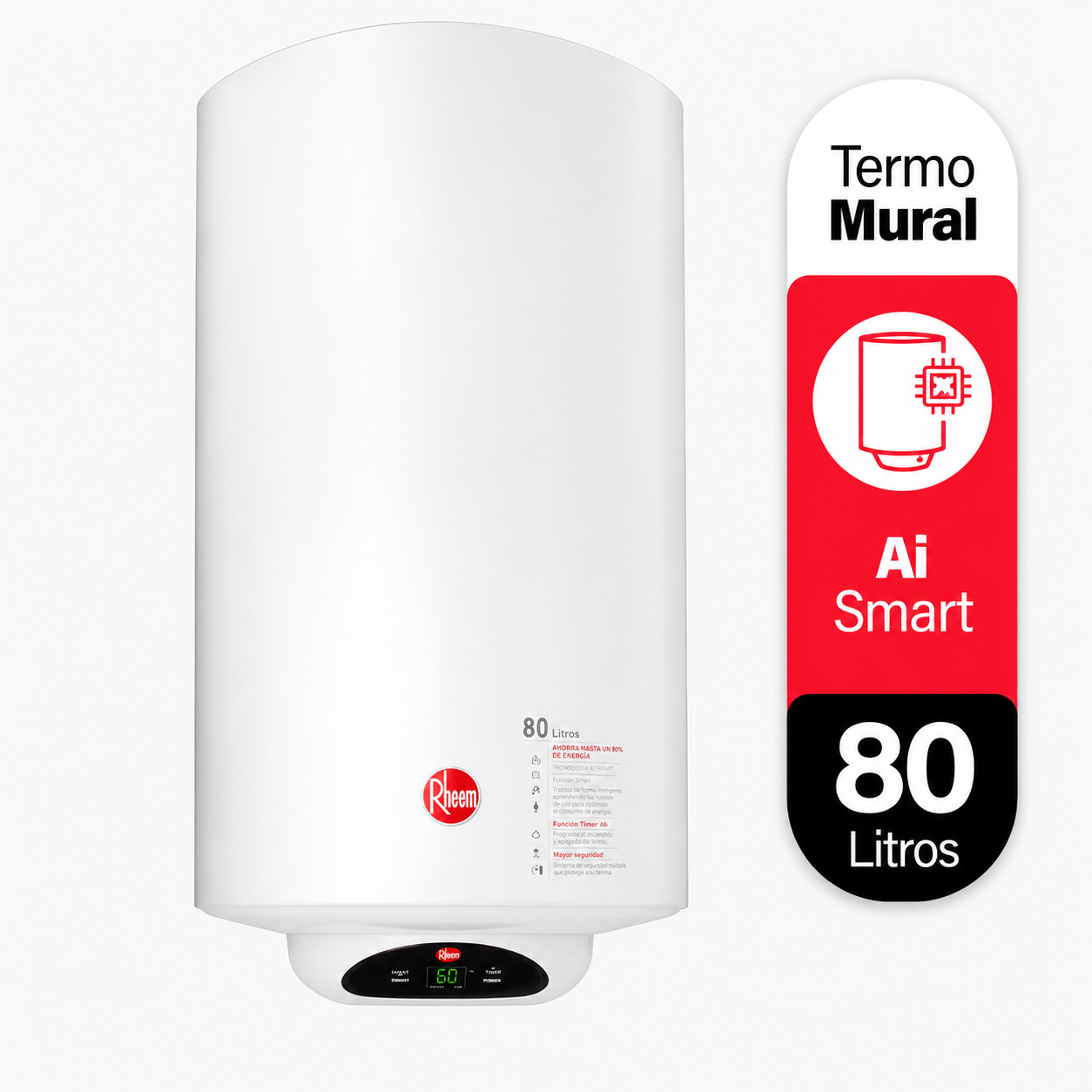 Termo Eléctrico Mural 80 Litros Rheem