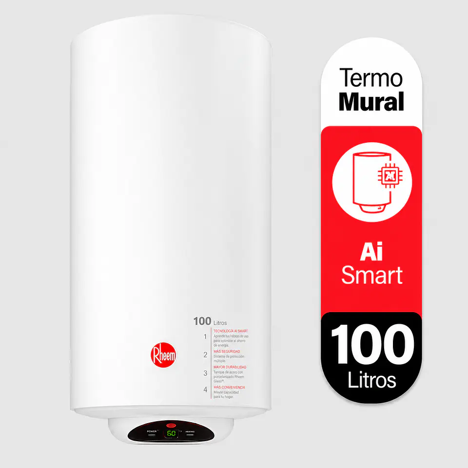 Termo eléctrico mural 100 litros Rheem 1