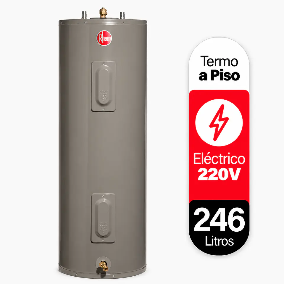 Termo eléctrico de piso 246 litros 220V Rheem 1