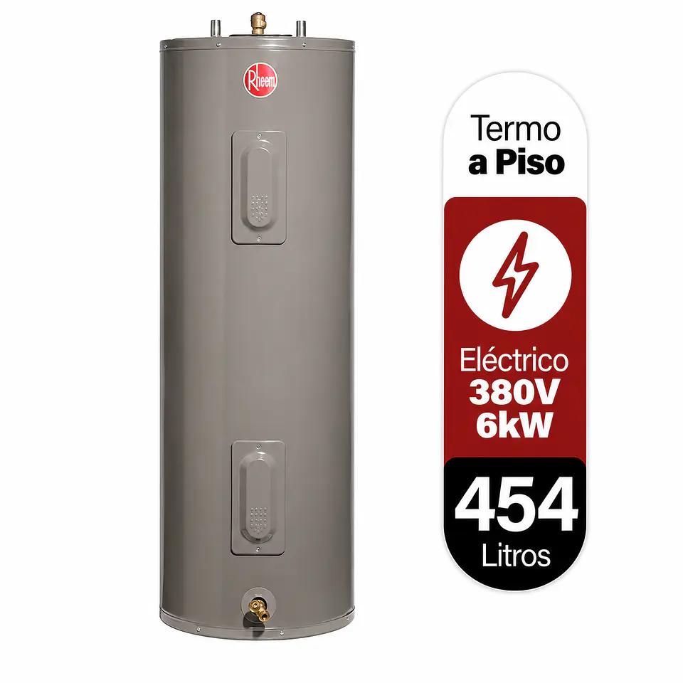 Termo eléctrico de piso 454 litros 380V 6kW Rheem 1